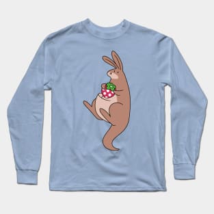 Strawberry Kangaroo Long Sleeve T-Shirt